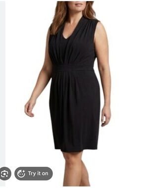 Chico’s Classic Black V-Neck Sleeveless Travel Dress Wrinkle Resistant